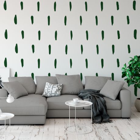 Set of 50 lines Geometric Pattern Wall Decal Abstract Wall Art | Huetion