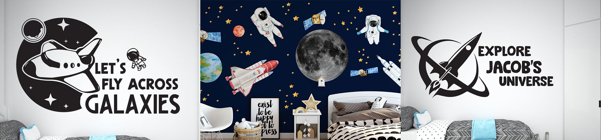 Space Wall Stickers | Huetion