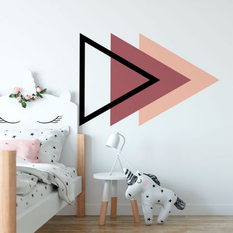 Boho Wall Stickers Triangle boho shapes geometric wall decor abstract wall art decor | Huetion