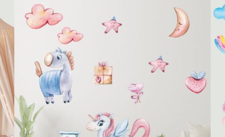 Fantasy Comes to Life: Unicorn Wall Stickers for Your Little One’s Room.