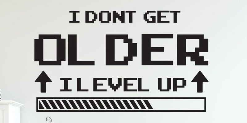 I level up wall decal gaming zone wall decals for kids bedroom | Huetion