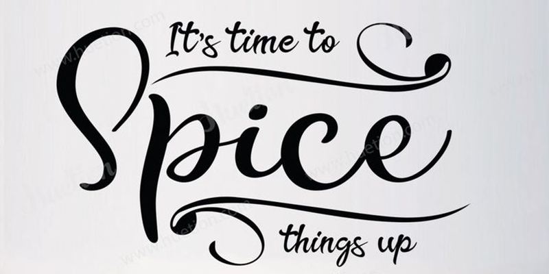 Its time to spice things up wall stickers for kitchen quote wall decals | Huetion