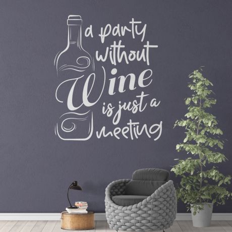 Kitchen Wall Sticker for Home Decor - Kitchen and Wine Quote Wall Decal - Kitchen Quote Wall Decor for Party - Kitchen Wall Art for Party | Huetion