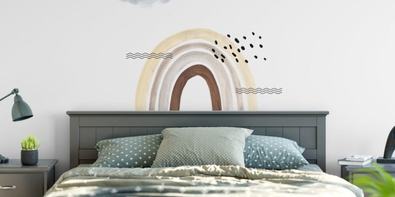 Wall Decals for Kids room, Rainbow Wall Sticker, Rainbow Stickers for Kids Room Decor, Home Decor, Nursery Wall Stickers, Rainbow Wall Decal | Huetion