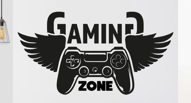 Three distinct gaming wall stickers featuring 'Do Not Enter,' 'Gaming Zone,' and 'Project Gamers' designs, perfect for decorating gamer spaces.