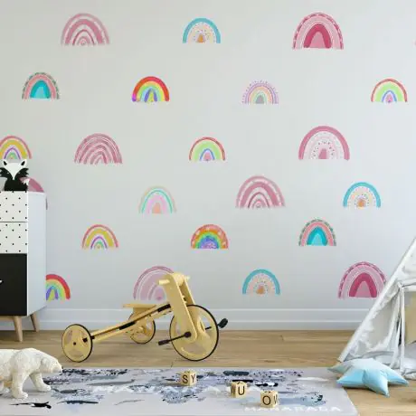 Colorful rainbow wall stickers