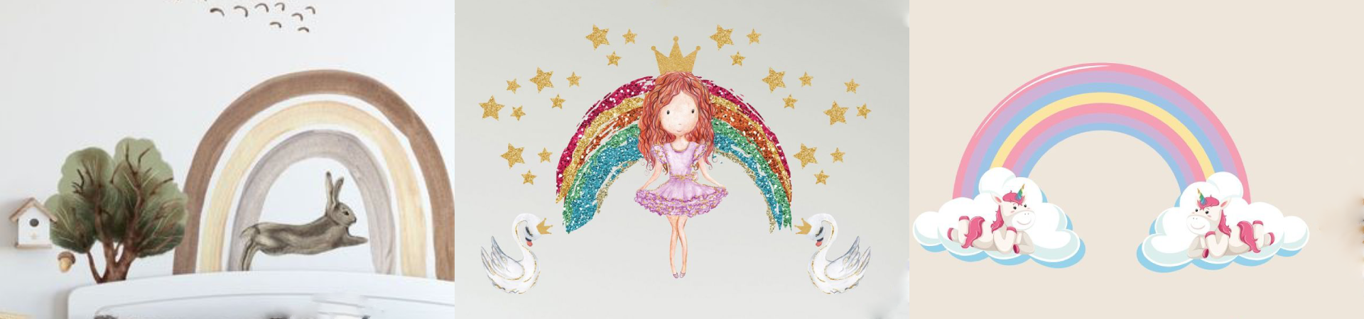 Rainbow Wall Stickers For Children Room Decor