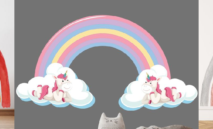 Rainbow Wall Stickers For Kids Room