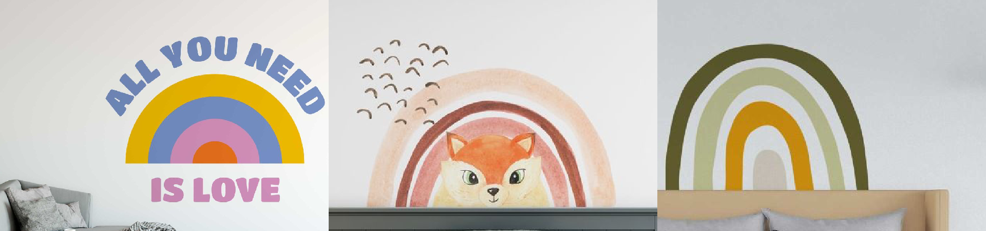 Rainbow Wall Stickers For Kids Room