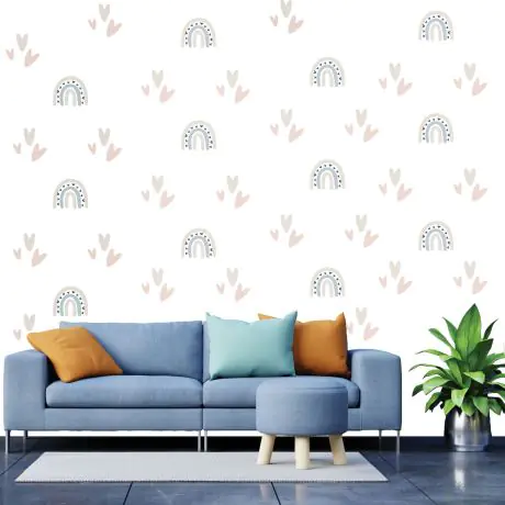 rainbow wall stickers pattern